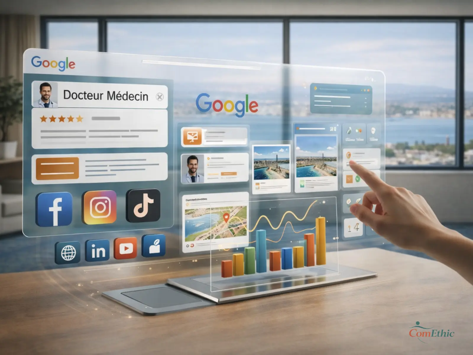Échange stratégique sur la visibilité médicale : positionnement Google, cohérence digitale et interprétation par les IA