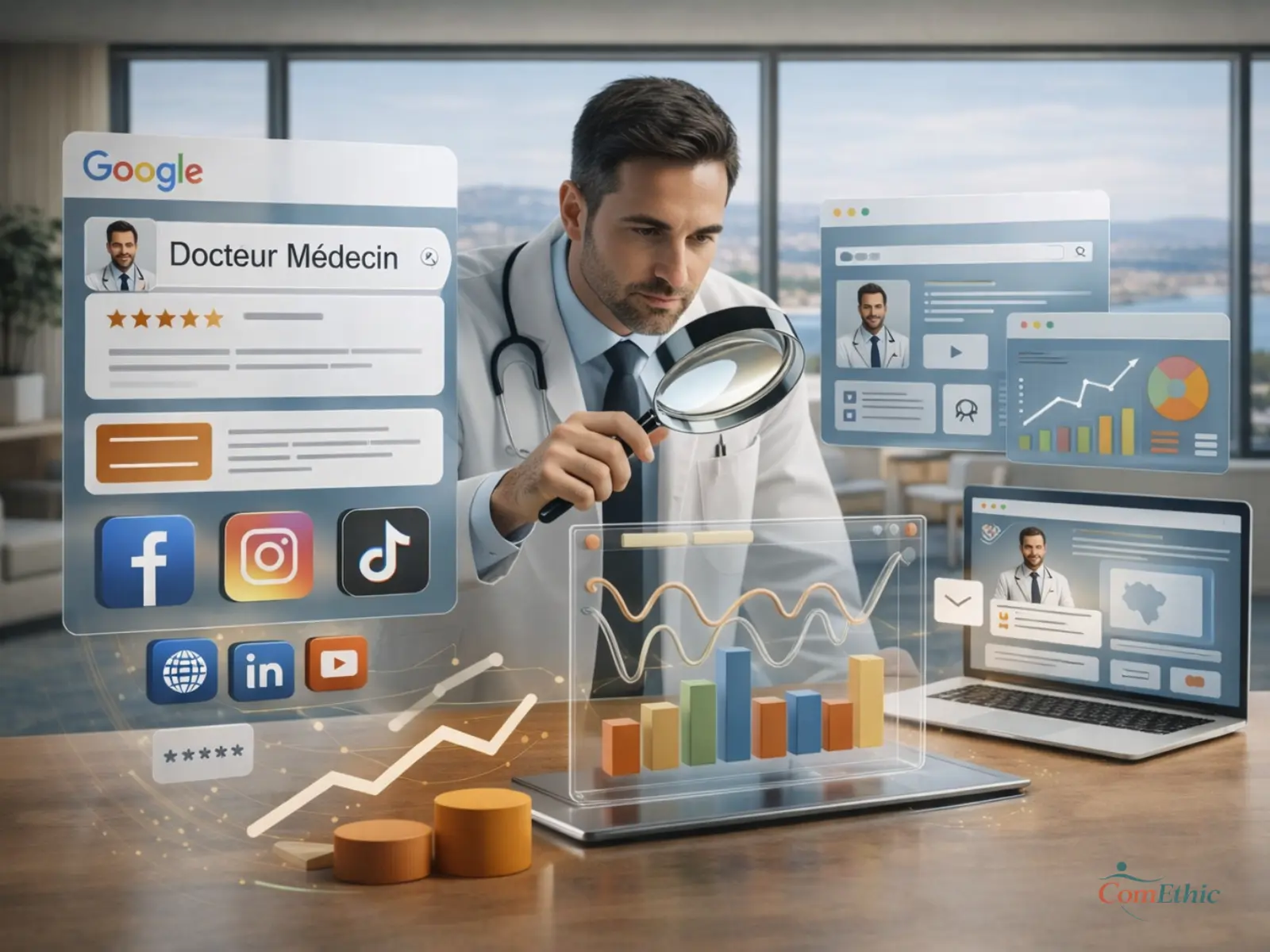Audit de visibilité médicale : analyse du positionnement Google d’un cabinet médical avec une agence de communication spécialisée
