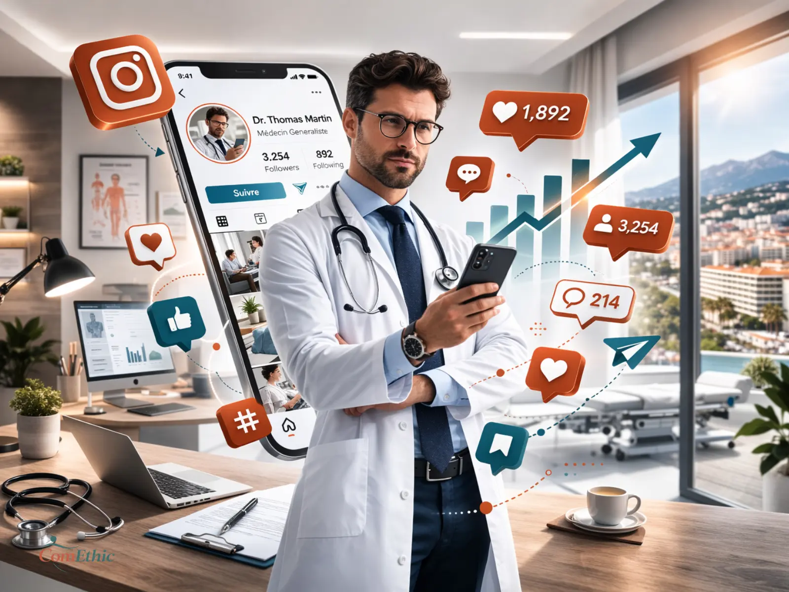 instagram médecin : agence de communication pour renforcer la crédibilité d’un cabinet médical