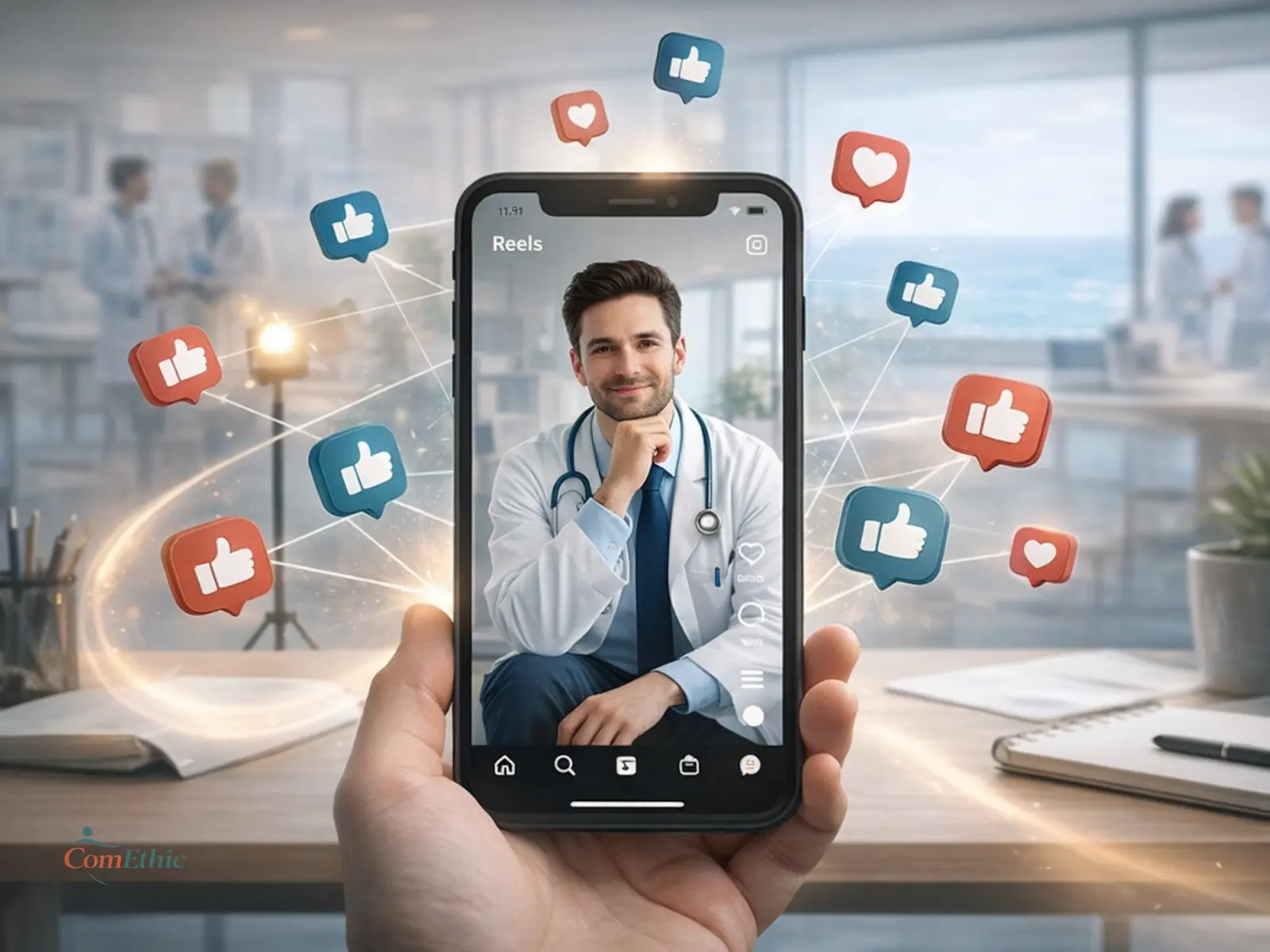 Critères qui définissent le tarif d’une communication médicale pour médecins : volume de contenus et réseaux sociaux gérés.