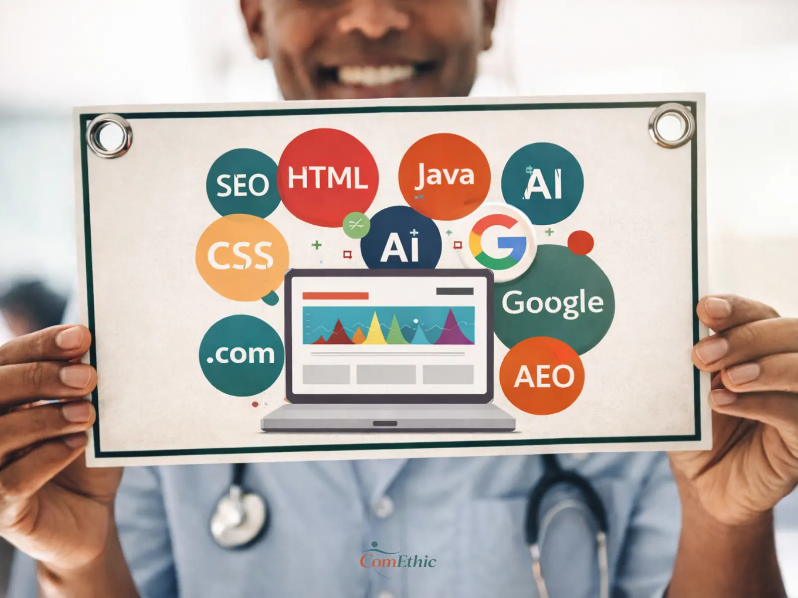 création site internet médecin : structure SEO, compatibilité IA et conformité déontologique intégrées par ComEthic