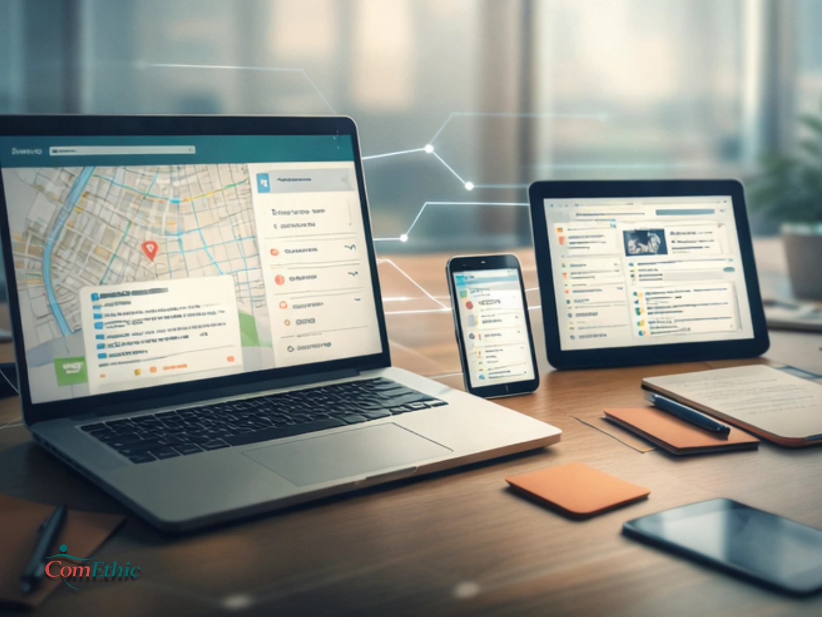 Visibilité locale d'un cabinet médical sur Google Maps et plusieurs plateformes, au-delà de la fiche Google Business, ComEthic