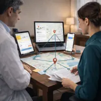 devis référencement local clinique multi-sites PagesJaunes Apple Business Connect
