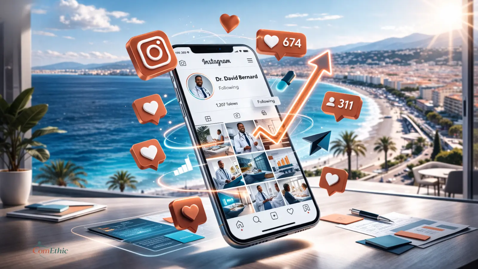 Instagram médecin analysé pour évaluer la crédibilité perçue d’un cabinet médical