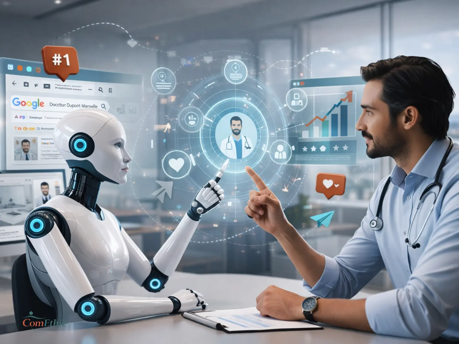 intelligence artificielle et visibilité médecin