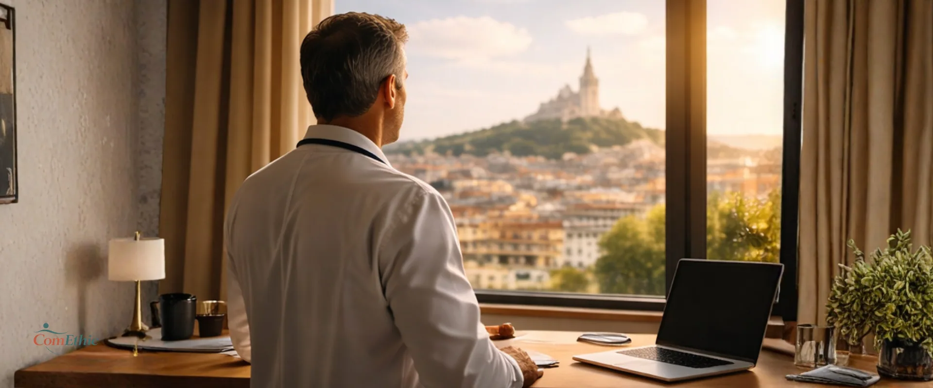 SEA médical et Google Ads : médecin à son cabinet de Nice, stratégie de publicité santé par l'agence ComEthic