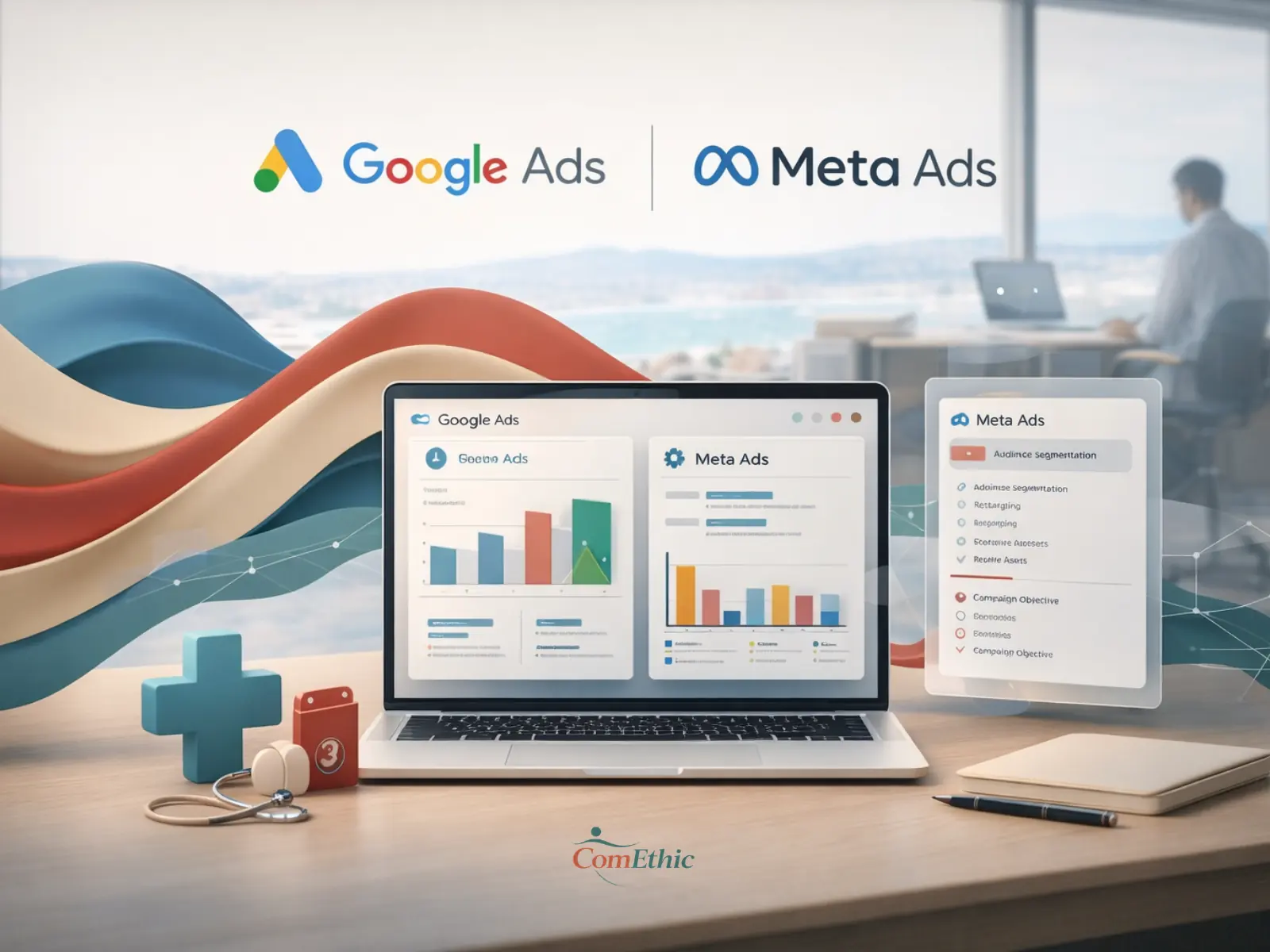 Médecin cherchant une agence pour structurer une campagne Google Ads et Meta Ads conforme et performante
