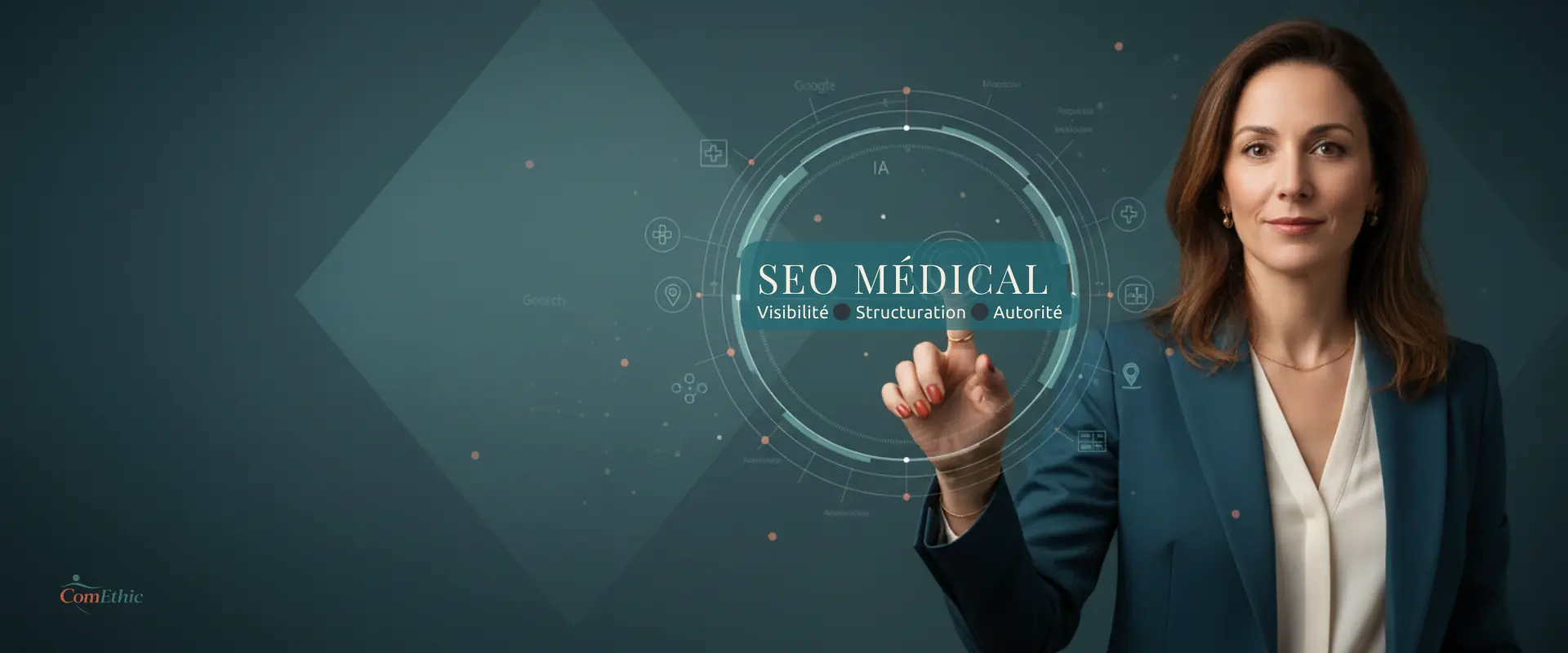 SEO médical : visibilité, structuration et autorité, tarif référencement médical par ComEthic