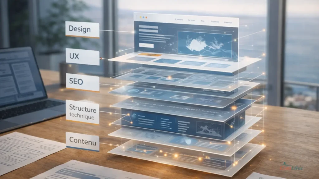 Architecture site médical : hiérarchisation des spécialités et structure stratégique d’un cabinet pour renforcer la visibilité sur Google.