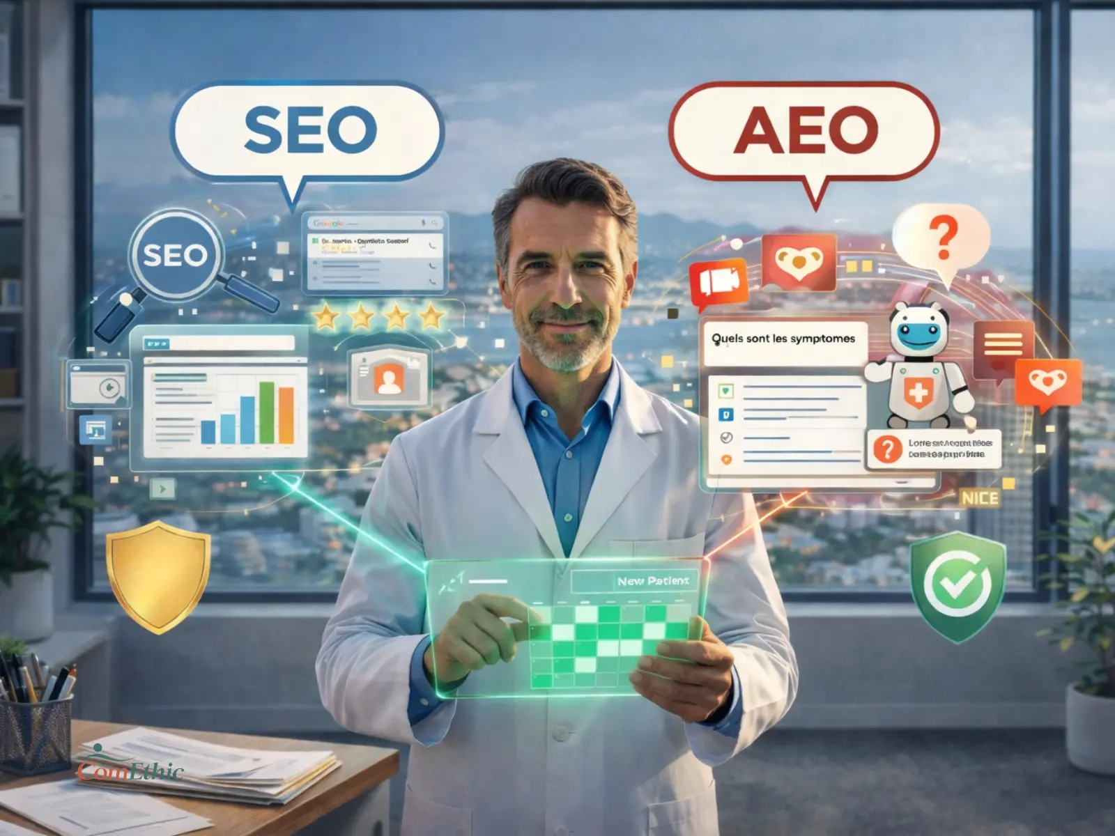 Référencement naturel vs référencement IA médecin – architecture SEO et autorité cumulative référencement naturel vs référencement IA médecin : architecture SEO et structuration d'un cabinet médical pour une visibilité optimale